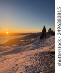 Isle of skye sunrise winter old man of storr 