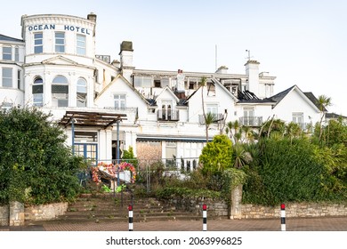  Isle Of Wight, England - Oct 5 2021; Disused And Collapsing Ocean Hotel In Sandown