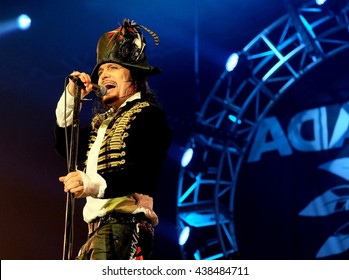 Isle Of Wight Festival - June 8 2016: British Singer-songwriter Adam Ant, Performing On The Big Top Stage At I.o.W Festival, Newport, Isle Of Wight, June 8, 2016 In  Isle Of Wight, UK