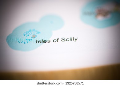 Isles Of Scilly. United Kingdom On A Geography Map