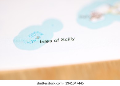 Isles Of Scilly. United Kingdom On A Geography Map