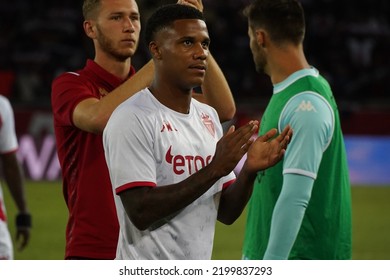 Ismail Jakobs Of Monaco During The Ligue 1 Football Match Between Paris Saint Germain And As Monaco On August 28, 2022 At Parc Des Princes In Paris.