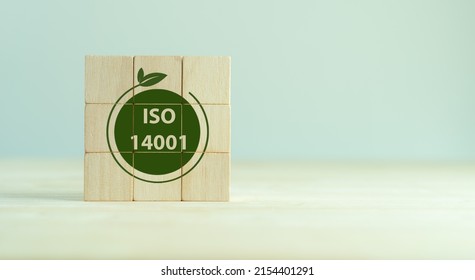 ISO 14001 Certified Environmental Management Systems. Requirements For An Environmental Management System For Organization Can Use To Enhance Environmental Performance.
ISO 14001 On Wooden Cubes.