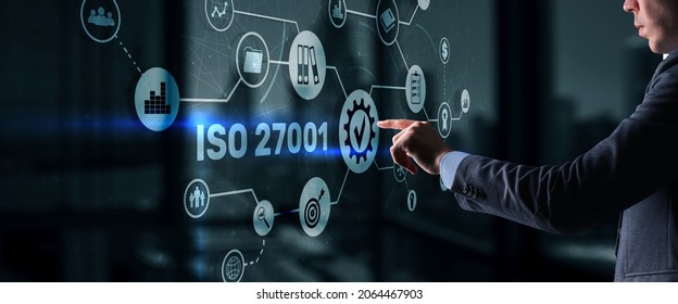 ISO 27001. International Information Security Standard. Concept Of ISO Standards Quality Control Warranty