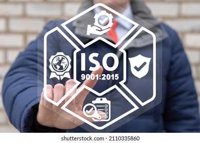 ISO 9001:2015 Standard concept. ISO 9001 2015 Standards Quality Control. Quality management international standardization organization. Requirements.