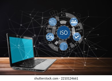 ISO With Icons And Laptop On The Table