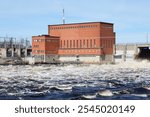 Isohaara hydroelectric power plant on the River Kemi in Finland.