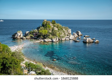 Isola Bella Beach Taormina Sicily Italy Stock Photo 476331394 ...