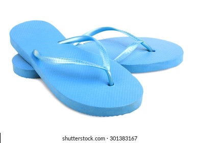 Isolate, Blue Beach Flip Flops