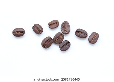 Isolate of coffee, Coffee bean on white background, coffee beans