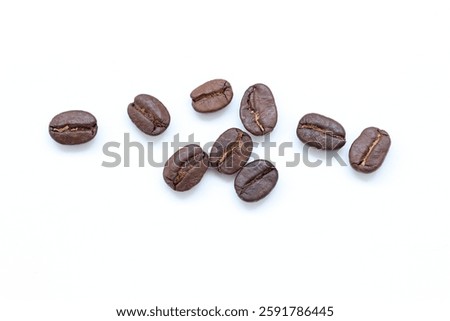 Isolate of coffee, Coffee bean on white background, coffee beans