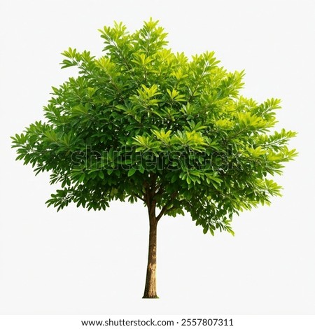 Isolate forest or trees in the middle, nothing else, studio photo, white background, high detail, no shadow, Tree isolated on white background. Tropical tree isolated for design, advertising