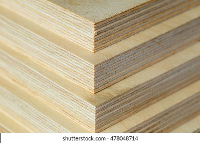 Isolate macro plywood boards stacked, board for flooring