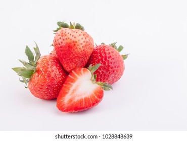 isolate strawberry on white background. - Shutterstock ID 1028848639