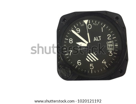 Isolated Airspeed  indicator on white background