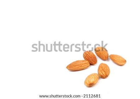 Isolated Almonds