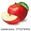 red apple slice