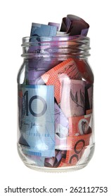 Isolated Australian Money Jar 