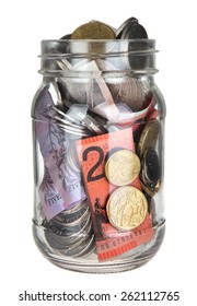 Isolated Australian Money Jar  