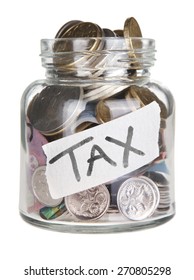 Isolated Australian Money Jar - Tax