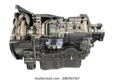 Isolated Automatic Double Clutch Transmission In Section 