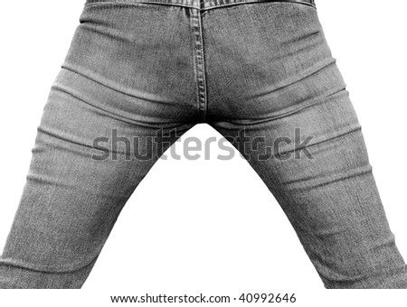 Isolated Back Female jeans