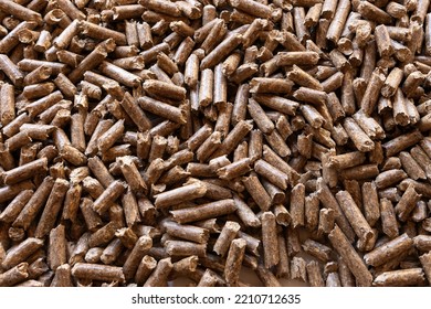 Isolated Background Of Pellets, Pressed Wood As An Alternative Biomass Fuel For Heating