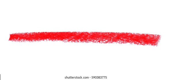 Isolated Background: Red painted chalk stripe