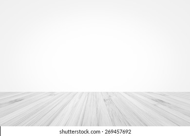 Isolated Bamboo Wood Floor  In Grey Texture On White Wall Background