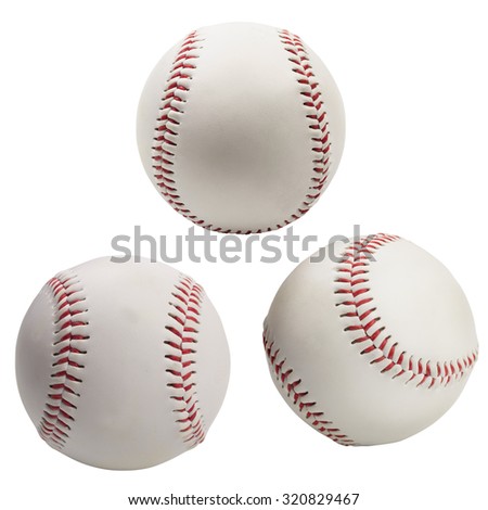Isolated base ball on white with clipping path