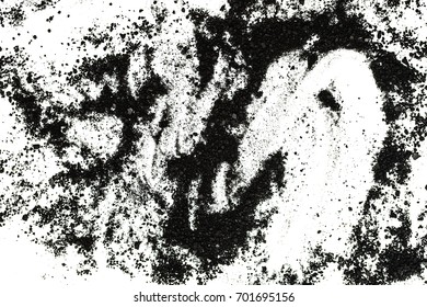 Similar Images, Stock Photos & Vectors of Isolated black powder on a