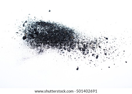 Isolated Black Powder On White Background Stock Photo (Edit Now