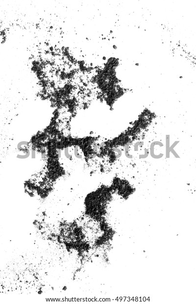 Isolated Black Powder On White Background Stock Photo (Edit Now) 497348104