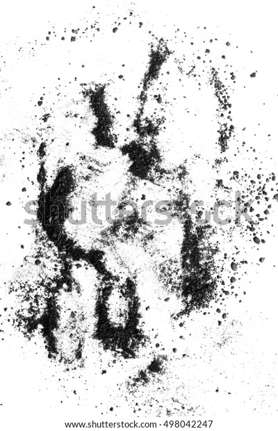 Isolated Black Powder On White Background Stock Photo (Edit Now) 498042247