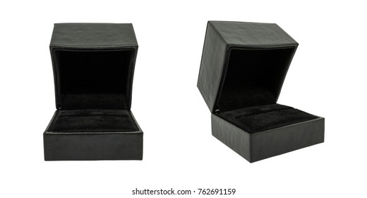 Isolated Black Ring Box, Isolated Black Ring Case, Ring Display Box