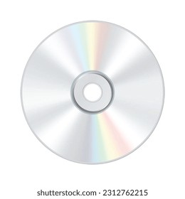 CD o DVD de disco compacto en blanco aislado