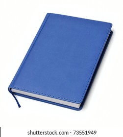 Isolated Blue Notebook On White