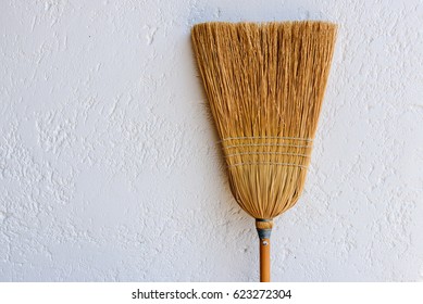 Isolated Broom On Wall Background Stock Photo 623272304 | Shutterstock