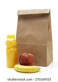 Isolated Brown Paper Lunch Bag