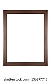 Isolated Brown Picture Frame