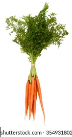 Isolated Bunch Of Carrots