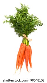 Isolated Bunch Of Carrots