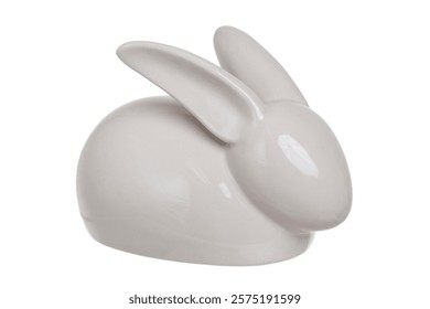 Isolated Bunny Sculpture Easter Rabbit