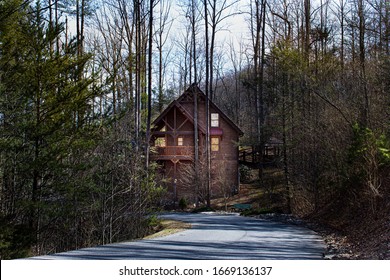 An Isolated Cabin Near Gatlinburg, Tennessee.