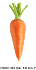 Isolated Carrot. Whole Carrot Isolated On White Background, With Clipping Path