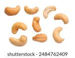 Isolated of cashews, Cashew nuts isolated, cashews nut isolate, white background, nut set isolated on white