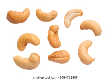 Isolated of cashews, Cashew nuts isolated, cashews nut isolate, white background, nut set isolated on white