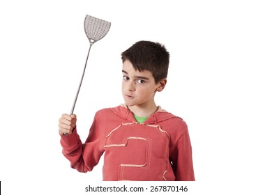 Isolated Child With Mosquito Net