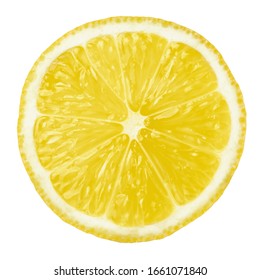 Isolated citrus sliced lemon on a white background