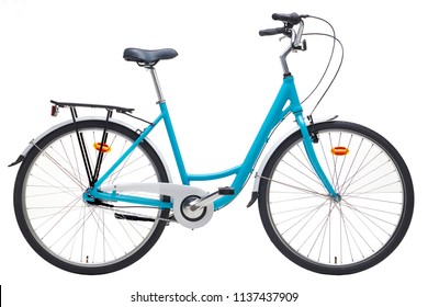 Isolated City Bike With White Background